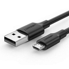 Ugreen USB - micro USB data charging cable2,4 A 480 Mbps 1,5 m black (US289 60137) цена и информация | Кабели и провода | hansapost.ee