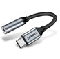 Ugreen AV142 3,5 mm adapter, USB-C, must цена и информация | USB adapterid ja jagajad | hansapost.ee