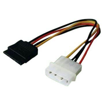 Sbox SATA-POWER, SATA 15Pin - Molex 4Pin/TC, 0.25m hind ja info | Juhtmed ja kaablid | hansapost.ee