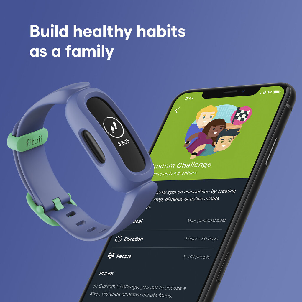 Fitbit Ace 3, Blue/Green цена и информация | Nutivõrud ja aktiivsusmonitorid | hansapost.ee