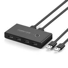 Коммутационный адаптер Ugreen US216 USB 2.0, черный цена и информация | Адаптеры и USB-hub | hansapost.ee