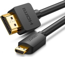 Кабель Ugreen HD127 Micro HDMI - HDMI, 4K, 3D, 2 м, черный цена и информация | Кабели и провода | hansapost.ee