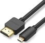 Ugreen HD127 Micro HDMI -kaabel HDMI, 4K, 3D, 2 m, must цена и информация | Juhtmed ja kaablid | hansapost.ee