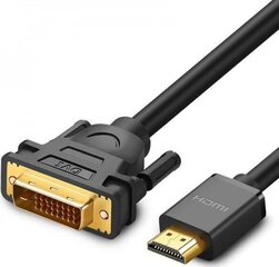 Ugreen HD106 HDMI-DVI kaabel, 3 m, must hind ja info | Juhtmed ja kaablid | hansapost.ee