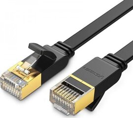 Сетевой кабель Ugreen NW106 RJ45, плоский, Cat.7, STP, 1.5 м, черный цена и информация | Кабели и провода | hansapost.ee