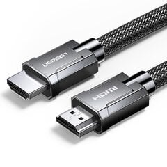 Кабель Ugreen HDMI 2.1, 8K 60 Гц / 4K 120 Гц 3D 48 Гбит/с HDR VRR QMS ALLM eARC QFT, 2 м, серый (HD135 70321) цена и информация | Кабели и провода | hansapost.ee