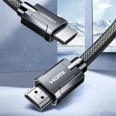 Кабель Ugreen HDMI 2.1, 8K 60 Гц / 4K 120 Гц 3D 48 Гбит/с HDR VRR QMS ALLM eARC QFT, 2 м, серый (HD135 70321) цена и информация | Кабели и провода | hansapost.ee