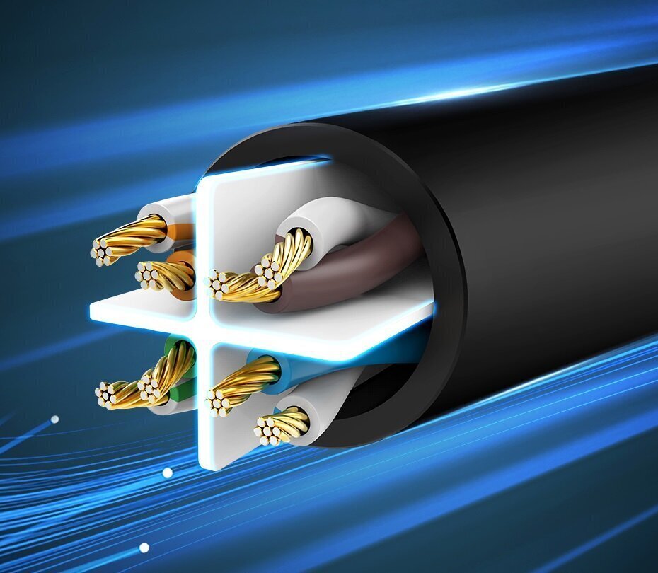 Ugreen Ethernet RJ45 lamevõrgukaabel, Cat.6, UTP, 15m, must hind ja info | Juhtmed ja kaablid | hansapost.ee