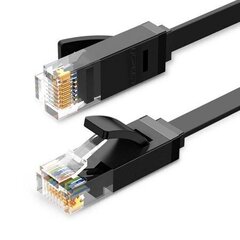 Плоский сетевой кабель Ugreen Ethernet RJ45, кат.6, UTP, 15 м, черный цена и информация | Кабели и провода | hansapost.ee