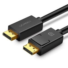 Kaabel Ugreen DisplayPort 1.2, 4K 1,5 m, must (DP102 10245) цена и информация | Кабели и провода | hansapost.ee