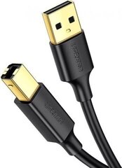 UGREEN US135 USB 2.0 A-B printerikaabel, kullatud 1 m, must цена и информация | Кабели и провода | hansapost.ee