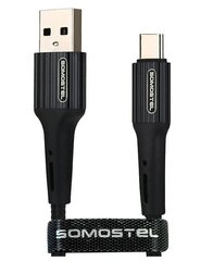 Somostel кабель, Type C, 1 м, черный цена и информация | Кабели и провода | hansapost.ee