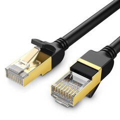 UGREEN NW107 Ethernet RJ45 ümmargune võrgukaabel, Cat.7, STP, 1,5 m, must hind ja info | Juhtmed ja kaablid | hansapost.ee