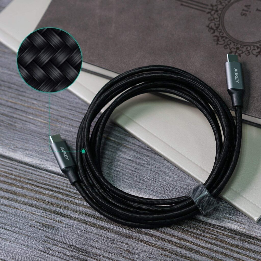 Aukey CB-CD6, USB-C, 2 m hind ja info | Juhtmed ja kaablid | hansapost.ee