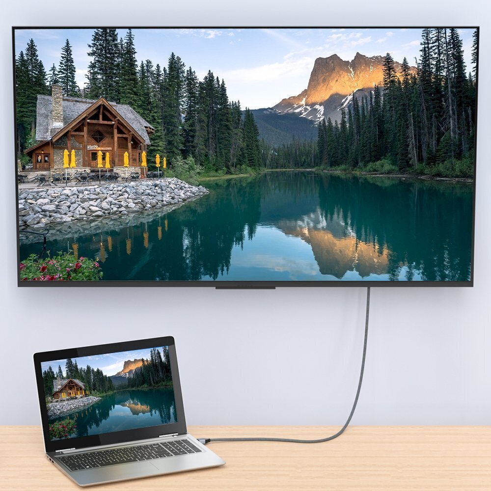 Wozinsky kaabel HDMI 2.1 8K 60 Hz 48 Gbps / 4K 120 Hz / 2K 144 Hz 1m silver (WHDMI-10) hind ja info | Juhtmed ja kaablid | hansapost.ee