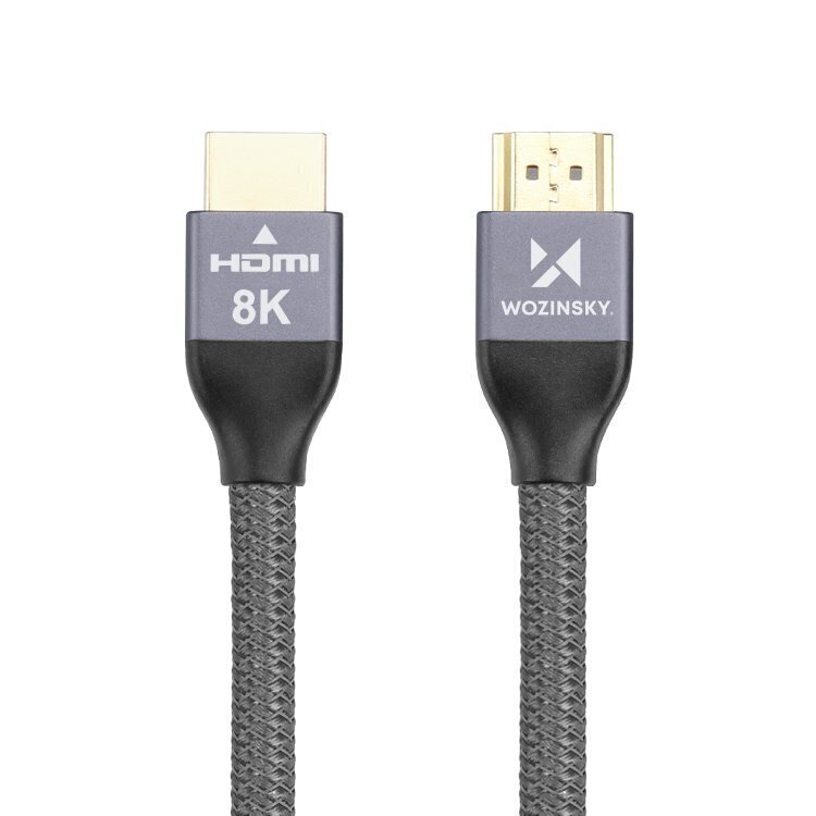 Wozinsky kaabel HDMI 2.1 8K 60 Hz 48 Gbps / 4K 120 Hz / 2K 144 Hz 1m silver (WHDMI-10) hind ja info | Juhtmed ja kaablid | hansapost.ee