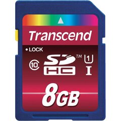 Transcend TS8GSDHC10U1 цена и информация | Карты памяти для фотоаппаратов, камер | hansapost.ee