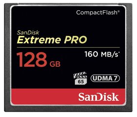 Mälukaart Compact Flash Extreme Pro 128GB 160MB/s hind ja info | Fotoaparaatide mälukaardid | hansapost.ee
