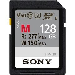Карта памяти Sony 128 GB SF-M Series UHS-II SD Memory цена и информация | Карты памяти | hansapost.ee