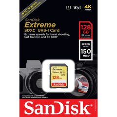 SanDisk Extreme MicroSDXC 128GB hind ja info | Fotoaparaatide mälukaardid | hansapost.ee