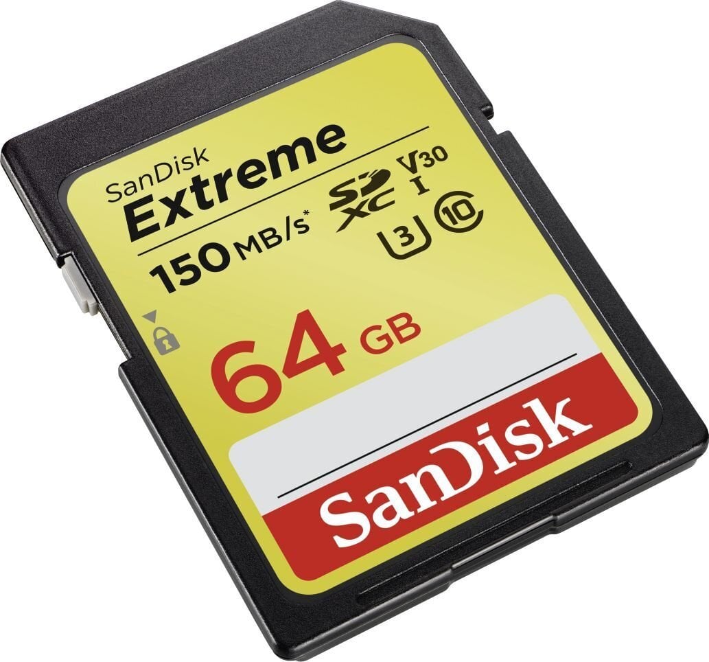 Mälupulk SANDISK Extreme SDXC Card 64GB 150MB/s цена и информация | Fotoaparaatide mälukaardid | hansapost.ee