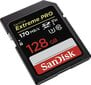 SDXC UHS-I Klass 10 128GB mälukaart SanDisk Exrteme PRO цена и информация | Fotoaparaatide mälukaardid | hansapost.ee