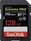 SDXC UHS-I Klass 10 128GB mälukaart SanDisk Exrteme PRO цена и информация | Fotoaparaatide mälukaardid | hansapost.ee