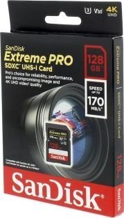 SDXC UHS-I Klass 10 128GB mälukaart SanDisk Exrteme PRO цена и информация | Fotoaparaatide mälukaardid | hansapost.ee