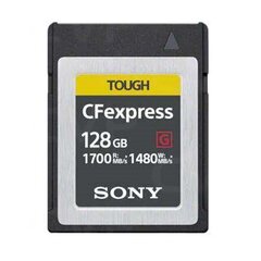 Карта памяти Sony CFexpress 128 Гб, Tough 1700/1480MB/s цена и информация | Карты памяти для фотоаппаратов, камер | hansapost.ee