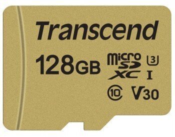TRANSCEND MICROSDXC UHS-3/V30 128GB W/ ADAPTER цена и информация | Fotoaparaatide mälukaardid | hansapost.ee
