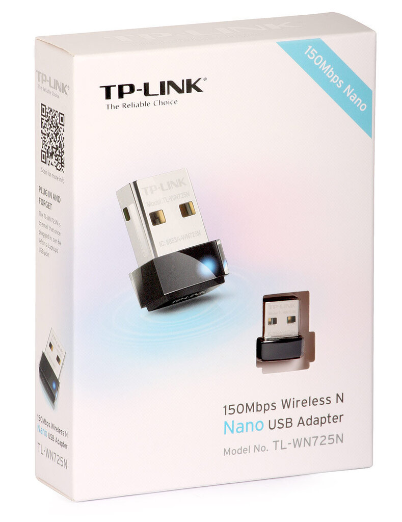 WiFi adapter TP-Link TL-WN725N, 802.11b/g/n, 150Mbps цена и информация | Ruuterid | hansapost.ee