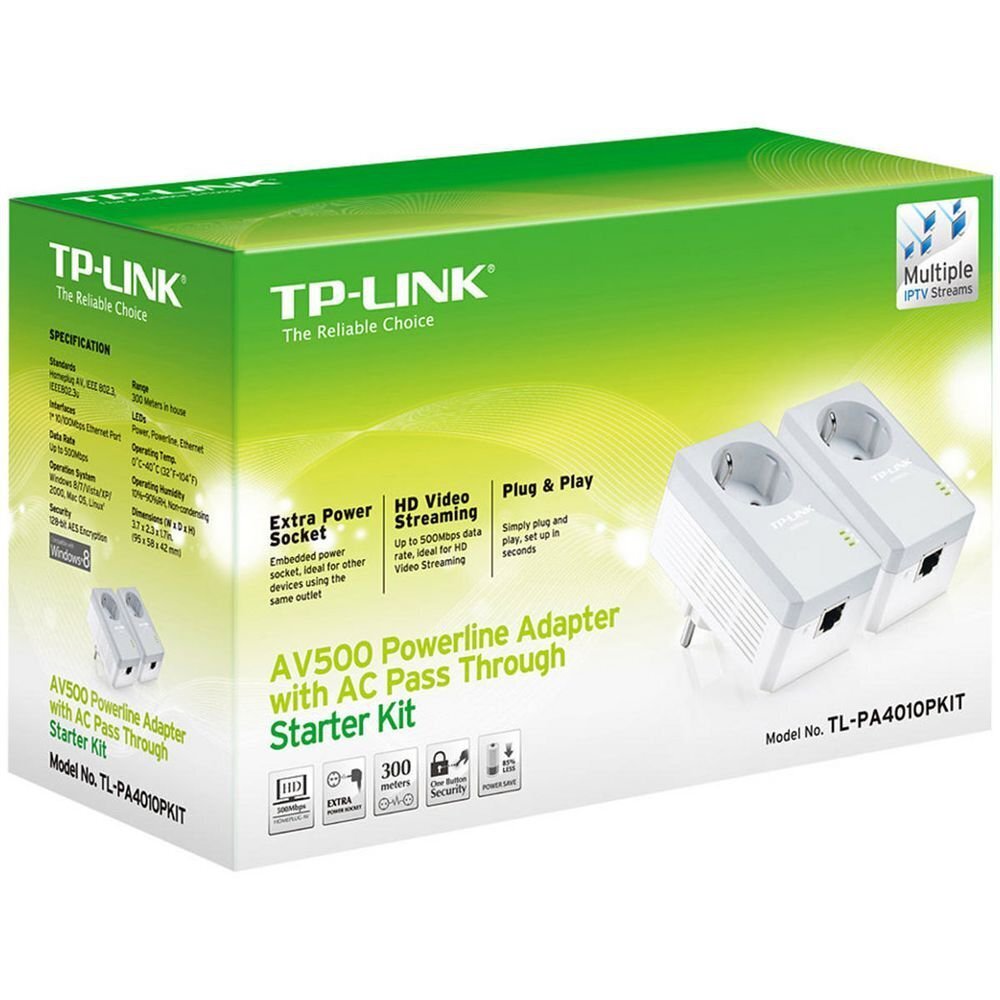 TP-Link TL-PA4010P Kit AV500 цена и информация | Ruuterid | hansapost.ee