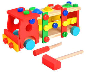 Обучающий деревянный тягач с молотком цена и информация | Игрушки для малышей | hansapost.ee