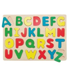 Деревянная головоломка - алфавит Woody 90068 цена и информация | Игрушки для малышей | hansapost.ee