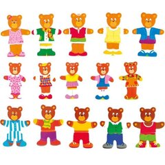Puidust pusle Karu perekond Woody, 90810, 54 osa цена и информация | Игрушки для малышей | hansapost.ee