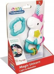 Погремушка подвесная со звуками и подсветкой Unicorn Clementoni цена и информация | Игрушки для малышей | hansapost.ee