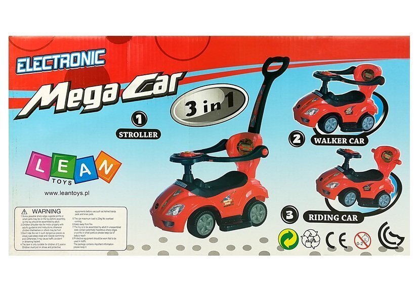 Tõukeauto Mega Car 3in1, sinine hind ja info | Beebide mänguasjad | hansapost.ee