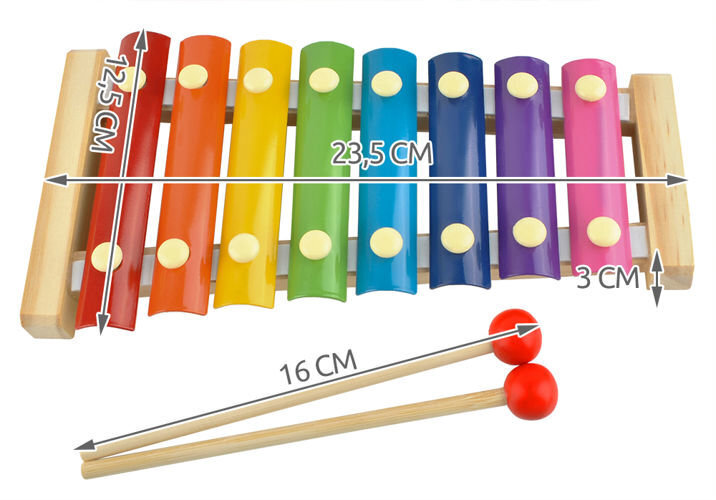 Värviline ksülofon цена и информация | Arendavad laste mänguasjad | hansapost.ee