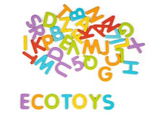 Magnetiliste tähtede ja numbrite komplekt EcoToys цена и информация | Развивающие игрушки для детей | hansapost.ee