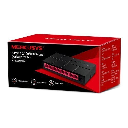 Mercusys MS108G 8-port Desktop Switch hind ja info | Võrgulülitid | hansapost.ee