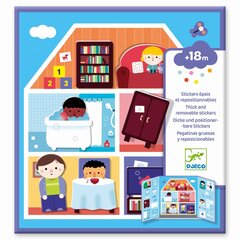 Многоразовые наклейки - Дом Djeco DJ09072 цена и информация | Развивающие игрушки для детей | hansapost.ee