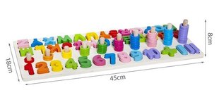 Деревянный алфавит и числа цена и информация | Развивающие игрушки для детей | hansapost.ee