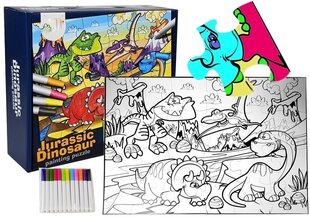 Головоломка для раскраски Динозавры, 24 д. цена и информация | Принадлежности для рисования, лепки | hansapost.ee