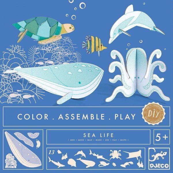 Värvi-Pane kokku-Mängi Djeco Ookean hind ja info | Arendavad laste mänguasjad | hansapost.ee