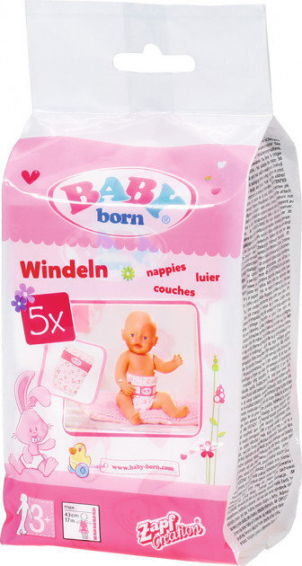 Mähkmed nukule Baby born ®, 5 tk hind ja info | Mänguasjad tüdrukutele | hansapost.ee