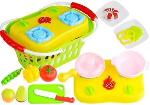 Детская продовольственная корзина с разделочной доской и плитой цена и информация | Игрушки для девочек | hansapost.ee