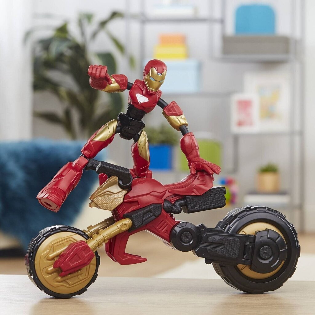 Kuju mootorrattaga Hasbro Avengers Bend N Flex hind ja info | Mänguasjad poistele | hansapost.ee