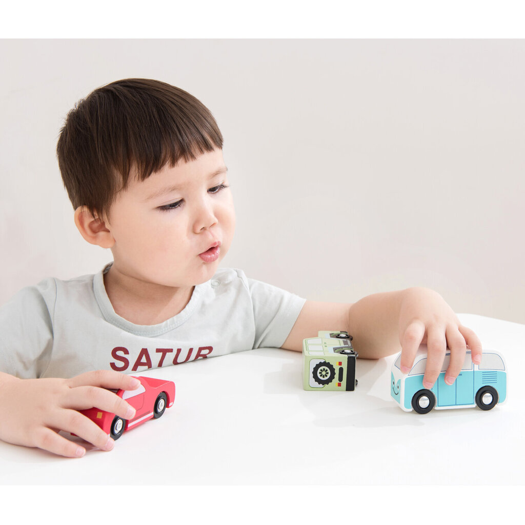 Puidust autode komplekt New Classic Toys, 11932 цена и информация | Mänguasjad poistele | hansapost.ee