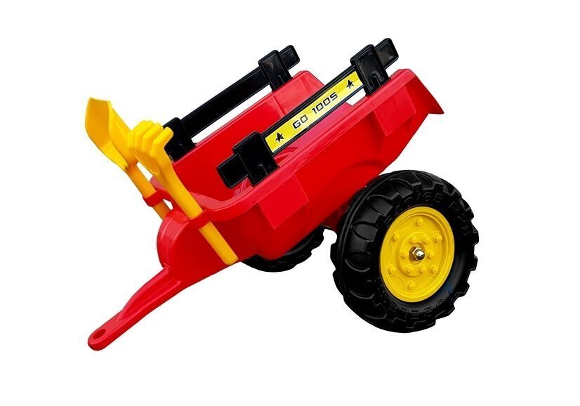 Minitraktor haagisega Branson 135 cm, punane цена и информация | Mänguasjad poistele | hansapost.ee