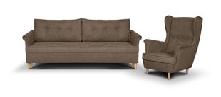 Комплект мягкой мебели Bellezza Elite I, коричневый цена и информация | Комплекты мягкой мебели | hansapost.ee